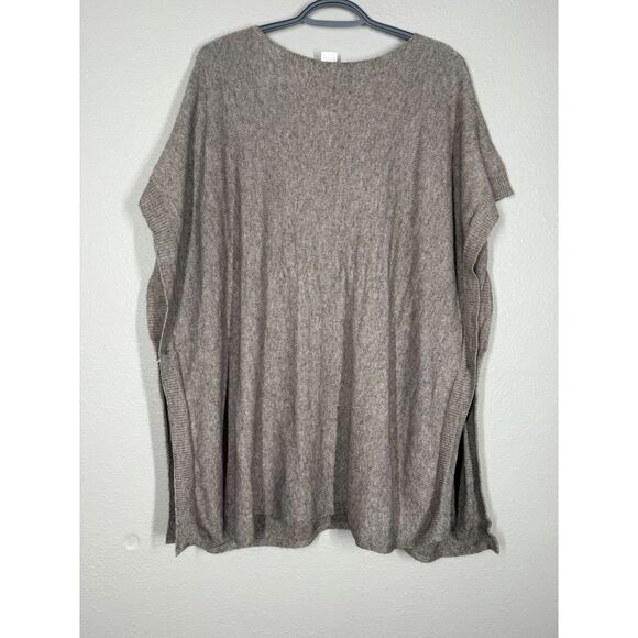 Love Stitch Womens Brown Sweater Poncho OS Boxy Oversized Cozy Warm - Picture 4 of 7